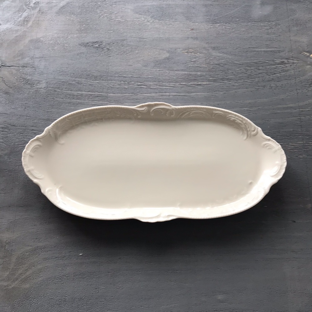 Vintage Large Ivory Sandwich Tray Rozenthal